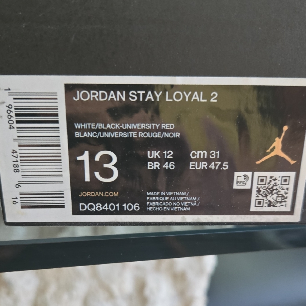 Jordan Stay Loyal 2 - White, Black, University Red